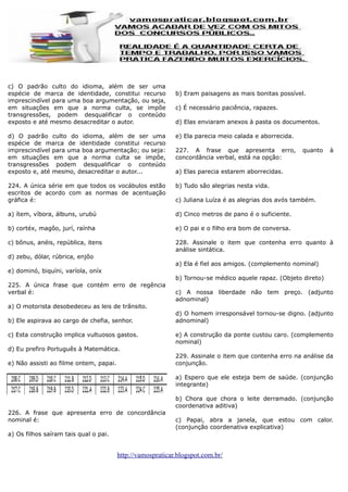 190 á 279 exercícios de português